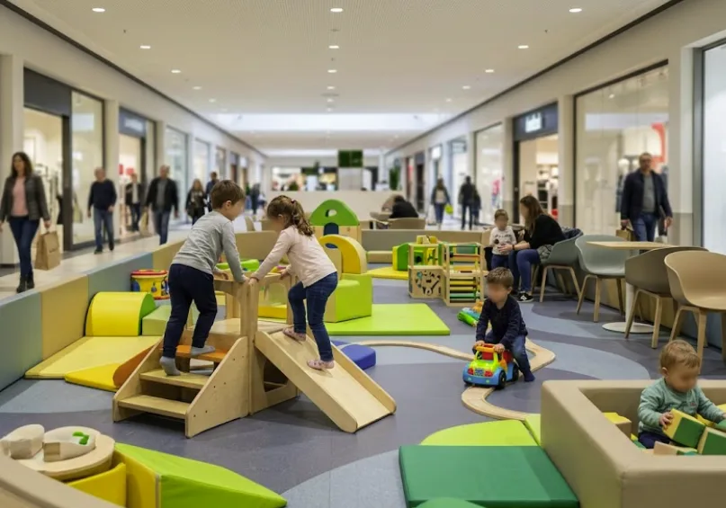 Aree gioco e servizi per bambini nei centri commerciali