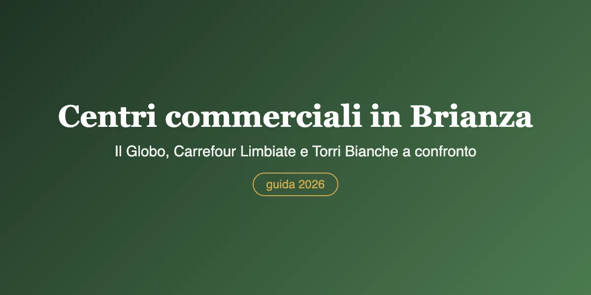 Centri commerciali in Brianza: Il Globo, Carrefour Limbiate e Torri Bianche a confronto (2026)
