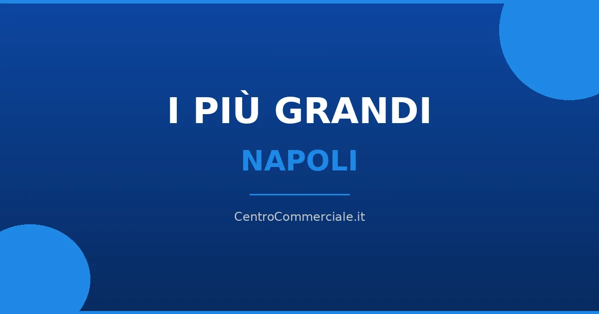 I centri commerciali piu grandi di Napoli e provincia