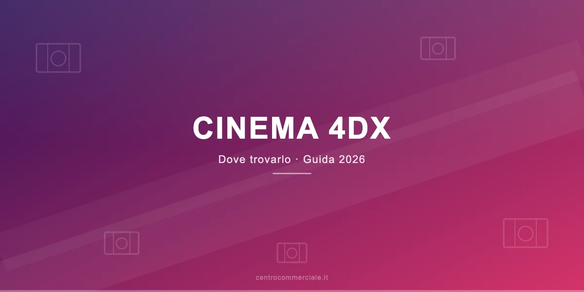 Cinema 4DX in Italia: dove si trova e qual è la sala più vicina