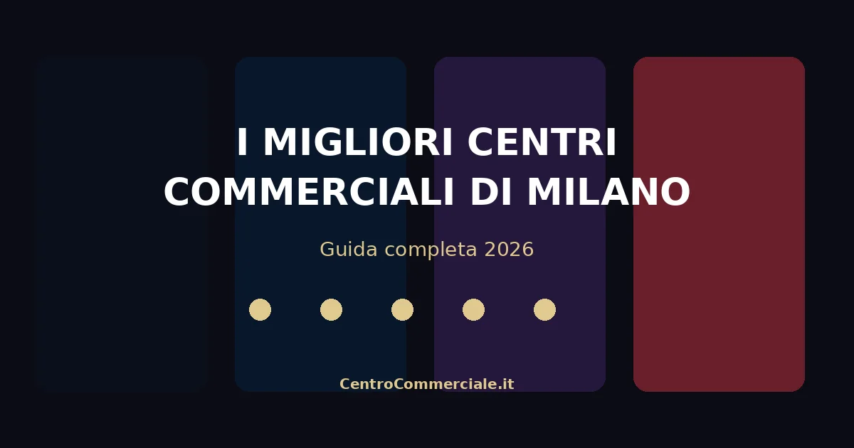 The best shopping malls in Milan and surroundings